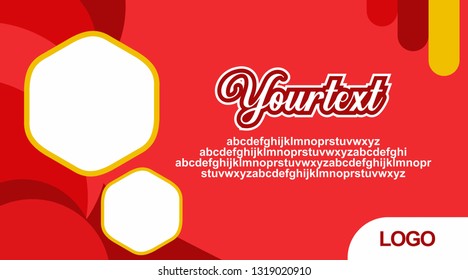 abstract red banner vector
