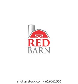 Abstract Red Barn Logo