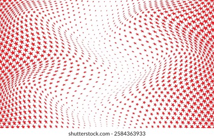 abstract red big to small star wave pattern can be used background.