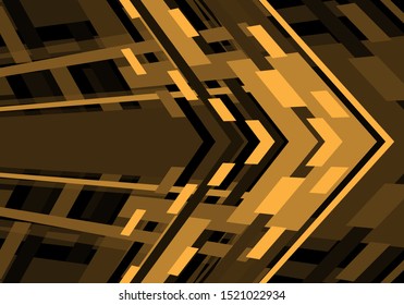 Abstract red black arrow geometric direction on black blank space design modern futuristic technology background vector illustration.
