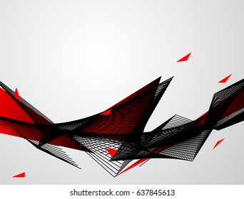 Abstract red black background