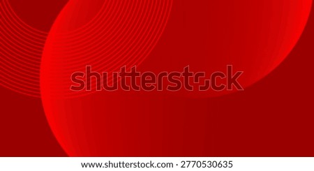 Abstract Red and Black Background with 3D Fluid Waves and Glowing Geometric Circles