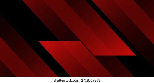 Plano de fundo vermelho e preto abstrato com formas de gradiente diagonal