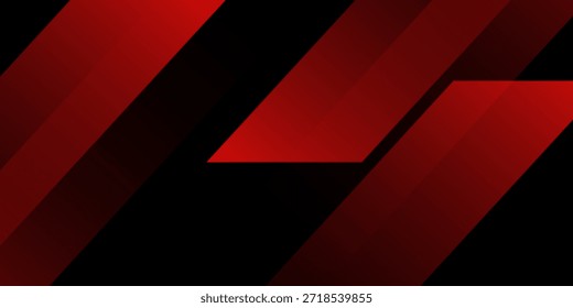 Plano de fundo vermelho e preto abstrato com formas de gradiente diagonal