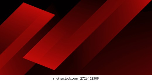 Plano de fundo vermelho e preto abstrato com formas de gradiente diagonal