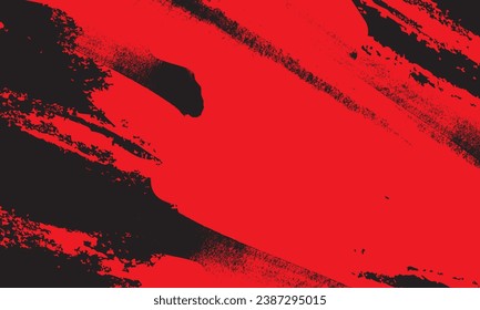 Resumen de fondo rojo y negro con grunge. Ilustración del vector