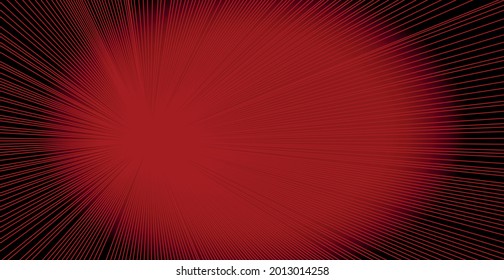 Abstract red and black background with lines - Vector illustration