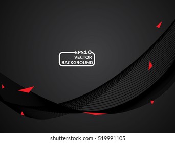 Abstract red black background, waves