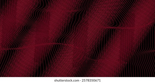 Abstract red and black banner.
