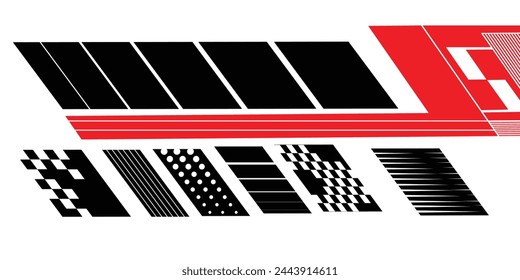 Abstract red and black banner design vector, dynamic sporty horizontal background template for media promotion or web banner