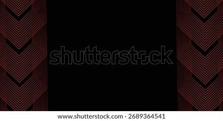 Abstract Red and Black Chevron Lines Background, Vector Illustration.