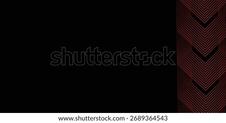 Abstract Red and Black Chevron Lines Background, Vector Illustration.