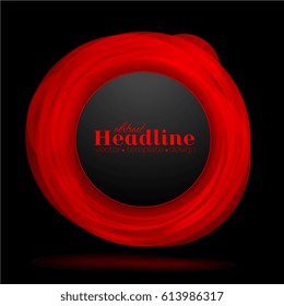 Abstract red and black circle corporate vector background