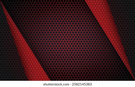 Abstract red black circle mesh overlap design modern futuristic background texture vector illustration.