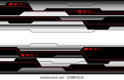 Abstrakter roter Kreislauf-Cyber auf weißem Design, moderne futuristische Technologie Hintergrund, Vektorgrafik.