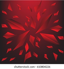 Abstract red and black color geometric background for design,vector illustration