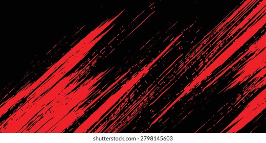 Abstract red and black colors grunge background for sporty design