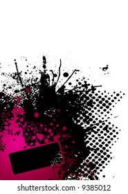 Abstract red and black corner design with copy space