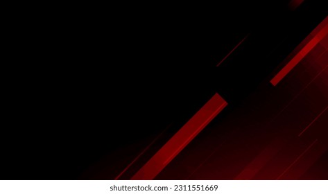 Abstract red and black design background with stroke and shadow effect. Red gradient wallpaper with minimal geometric. Modern and cool background.