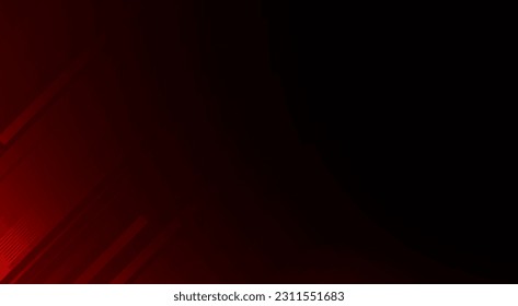 Abstract red and black design background with stroke and shadow effect. Red gradient wallpaper with minimal geometric. Modern and cool background.