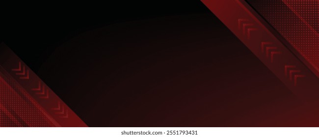 Abstract red and black design background with stroke and shadow effect. Red gradient wallpaper with minimal geometric. Modern and cool background.