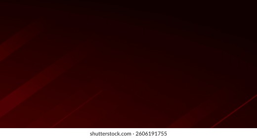 Abstract red and black design background with stroke and shadow effect. Red gradient wallpaper with minimal geometric. Modern and cool background.