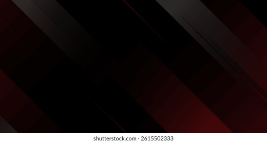 Abstract red and black design background with stroke and shadow effect. Red gradient wallpaper with minimal geometric. Modern and cool background. vector illustration