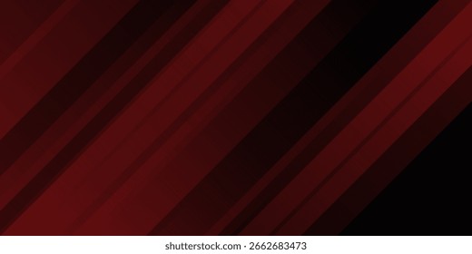 Abstract red and black design background with stroke and shadow effect. Red gradient wallpaper with minimal geometric. Modern and cool background.