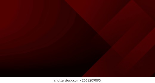 Fundo de design vermelho e preto abstrato com traçado e efeito de sombra. Papel de parede gradiente vermelho com geometria mínima. Fundo moderno e fresco.