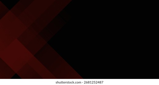 Abstract red and black design background with stroke and shadow effect. Red gradient wallpaper with minimal geometric. Modern and cool background.