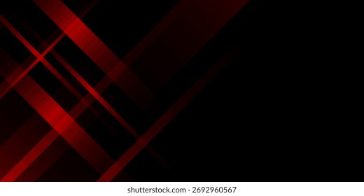 Abstract red and black design background with stroke and shadow effect. Red gradient wallpaper with minimal geometric. eps 10