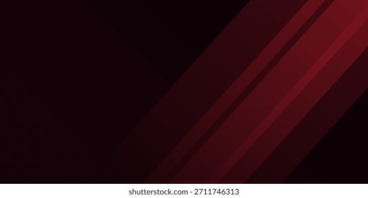 Fundo de design vermelho e preto abstrato com traçado e efeito de sombra. Papel de parede gradiente vermelho com geometria mínima. Fundo moderno e fresco.