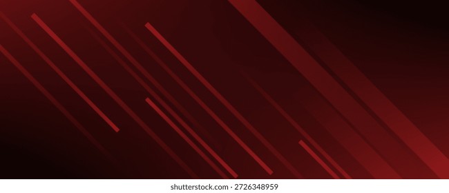 Fundo de design vermelho e preto abstrato com traçado e efeito de sombra. Papel de parede gradiente vermelho com geometria mínima. Fundo moderno e fresco.