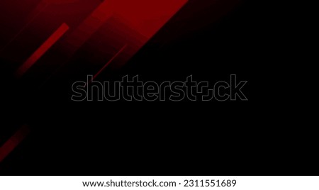 Abstract red and black design background with stroke and shadow effect. Red gradient wallpaper with minimal geometric. Modern and cool background.