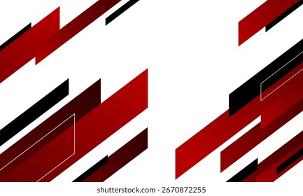 Fundo geométrico diagonal abstrato vermelho e preto. Vetor Eps10