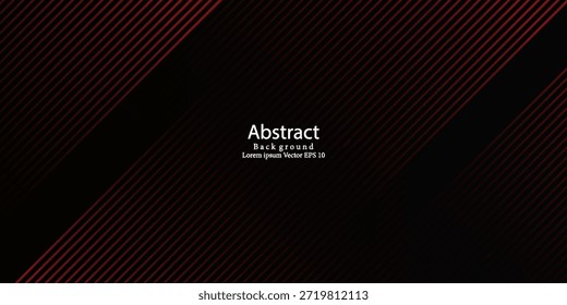 Fondo de degradado de líneas diagonales rojas y negras Abstractas. Diseño de moda creativo moderno en Ilustración vectorial