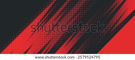Abstract Red and Black Dynamic Pattern with Diagonal Lines and Circular Dots for Modern Design and Digital Art Projects
