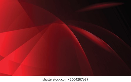 Abstract Red and Black Flowing Vector Illustration