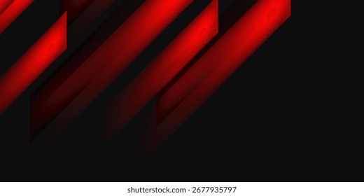 Abstract Red and Black Geometric Background. Modern trendy design in vector illustration