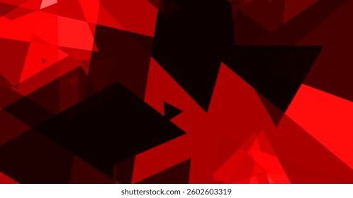 Abstract Red and Black Geometric Design