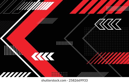 Abstract red and black geometric lines modern background