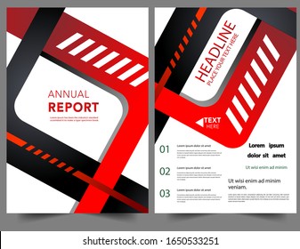 Abstrakter roter, geometrischer, moderner Geschäftsbericht Flyer Broschüre Broschüre, die Präsentation Titelblatt, Zeitschriftenwerbung. abstrakter Hintergrund. Vorlagenlayout der Vektorillustration im A4-Format