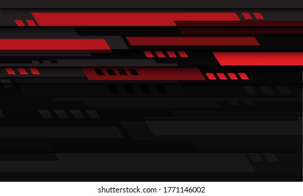 Abstract red black geometric speed technology futuristic design modern background vector illustration.