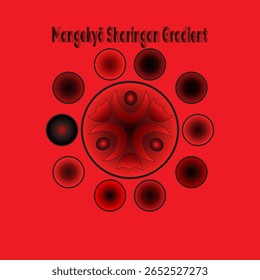 Abstract red and black gradient design inspired by Mangekyo Sharingan. Perfect for backgrounds, patterns, or graphic design projects.