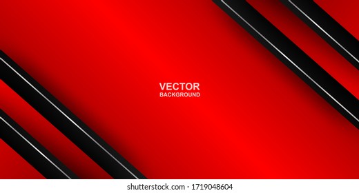  Resumen. rojo - fondo de forma de superposición geométrica de degradado negro. vectorial.