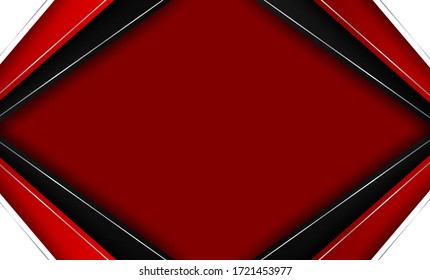  Resumen. rojo - fondo de forma de superposición geométrica de degradado negro. vectorial.