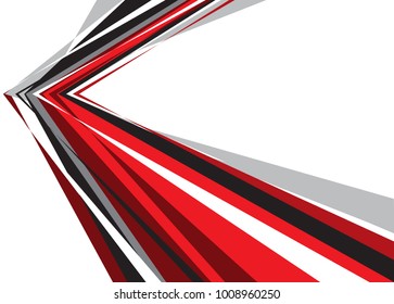 Abstract red black gray arrow on white blank space design modern futuristic background vector illustration.