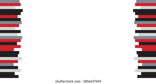 Abstract red black grey pattern on white background for presentation design. Dynamic geometric shapes texture. Modern illustration concept for corporate, business, talks, seminar, business ads