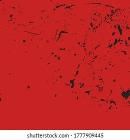 Abstract red & black grunge detailed texture background with scratches. vector illustration.