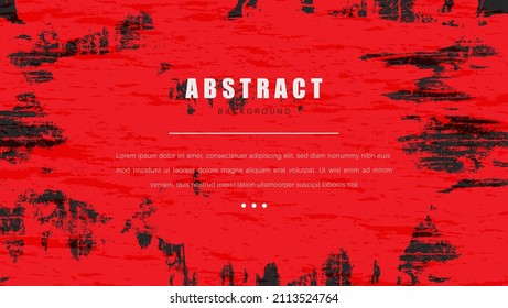 Abstract Red Black Grunge Texture Background With Minimal Chalk Texture